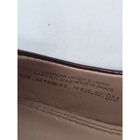 Tory Burch Pumps Womens Slip On Astoria Mid Wedge Patent Leather Burgundy 9 M - Picture 10 of 10